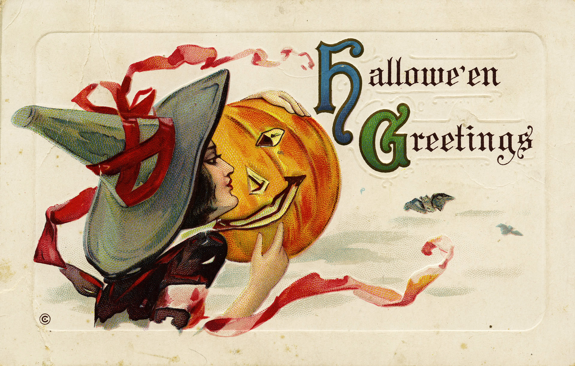 Halloween Holiday Vintage Postcards Printable Download DIY