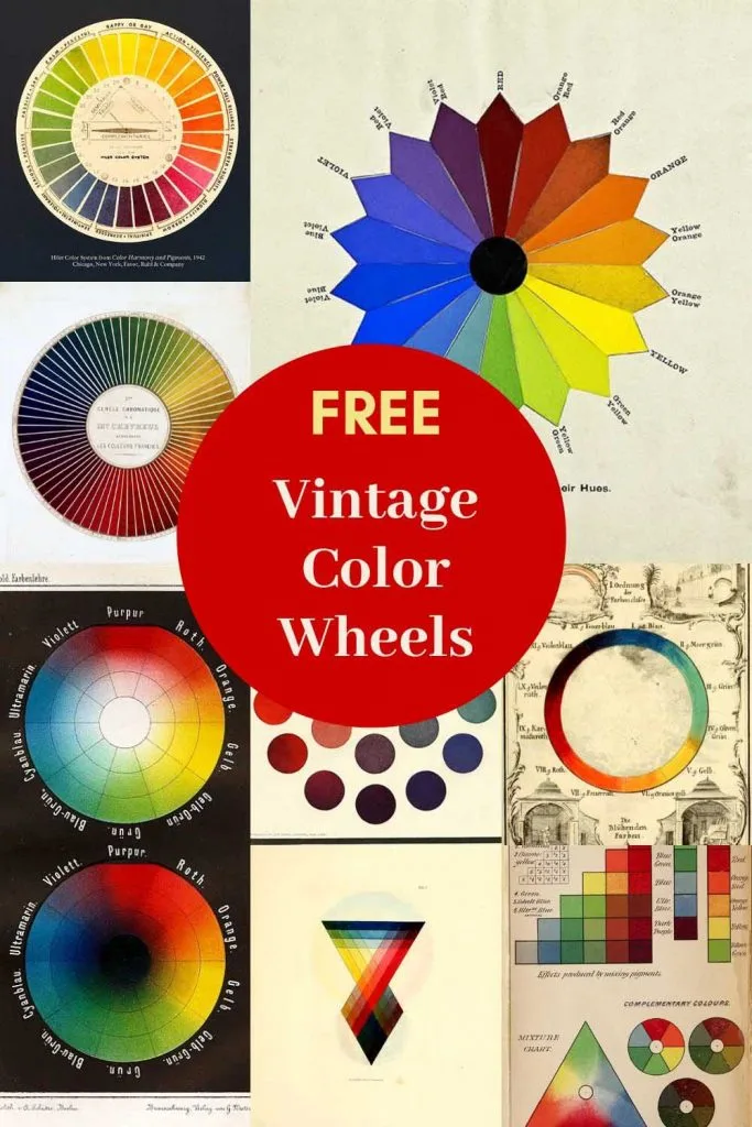 RYB Color Wheel Poster (18in x 24in) Black and White Background