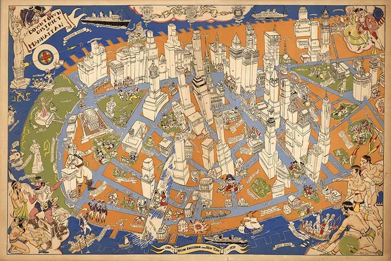 Pictorial Map of Manhattan