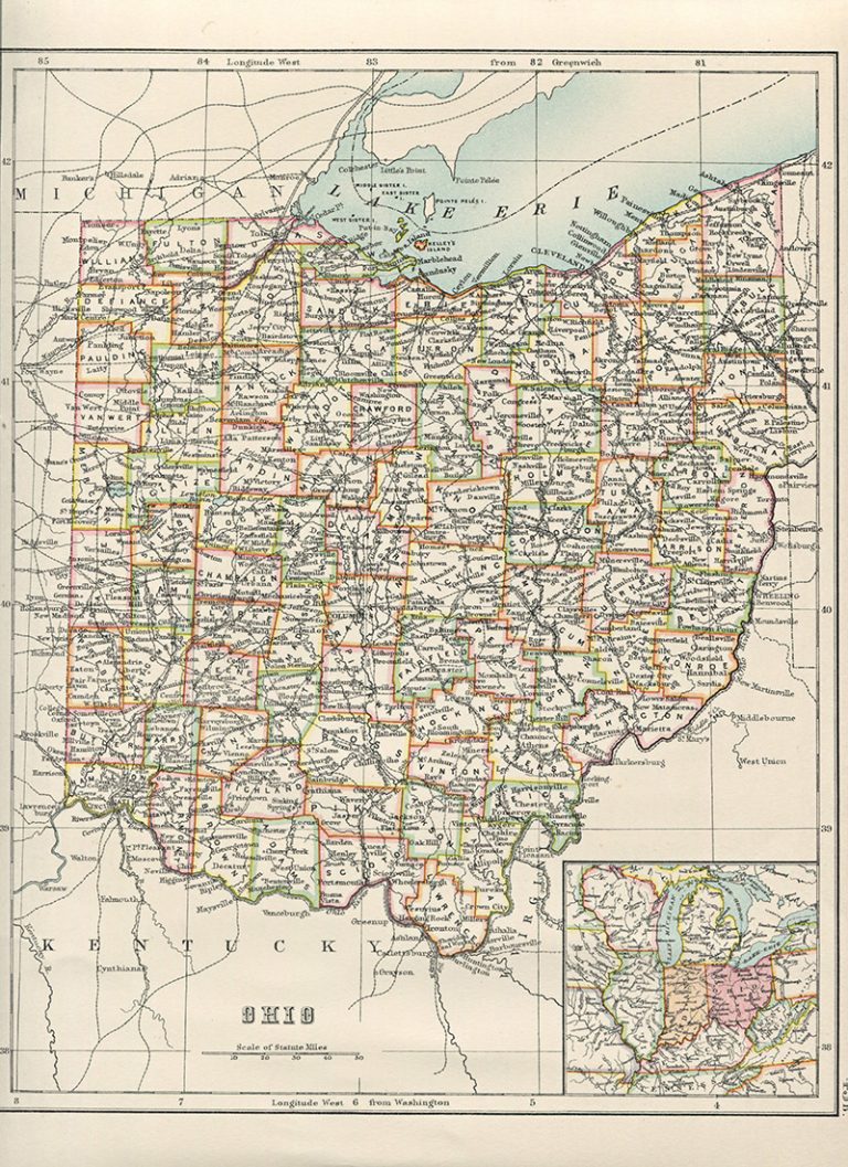 Free Antique US State Maps To Download (Mainly Midwest) - Picture Box Blue