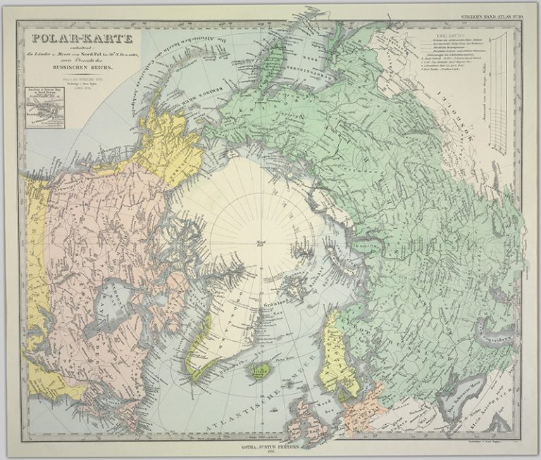 Cool Vintage North Pole Maps To Download For Free - Picture Box Blue