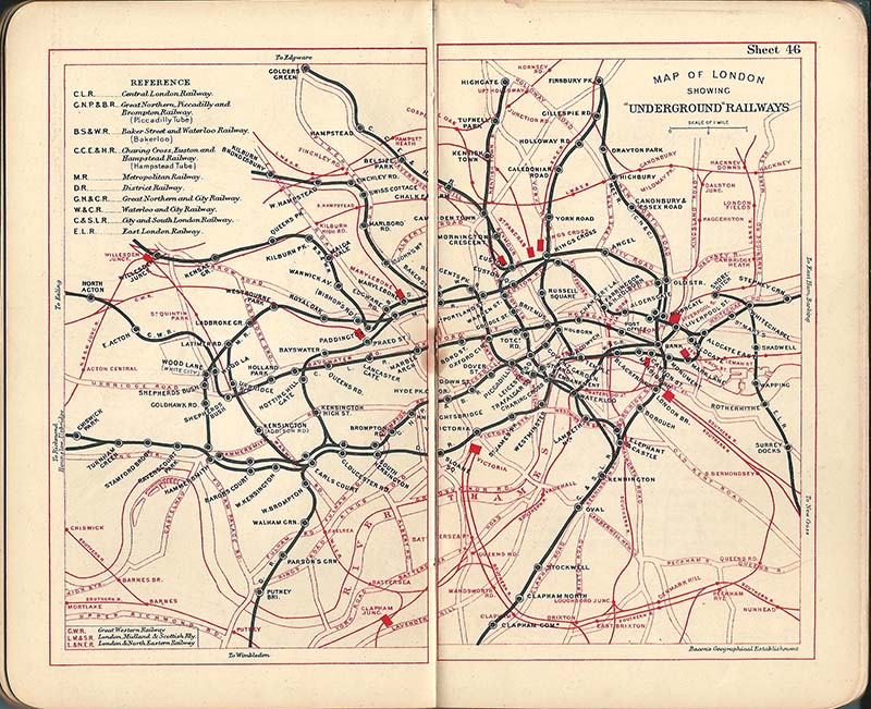 1920 map of london suburbs and underground