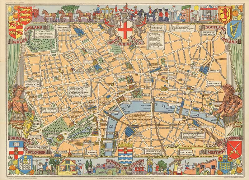 1938 Childrens Map Of London