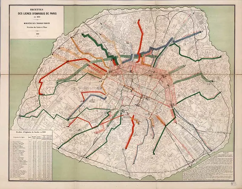 1882 bus map of paris