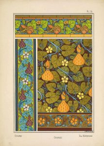 Beautiful Free Art Nouveau Flower Prints To Download - Picture Box Blue