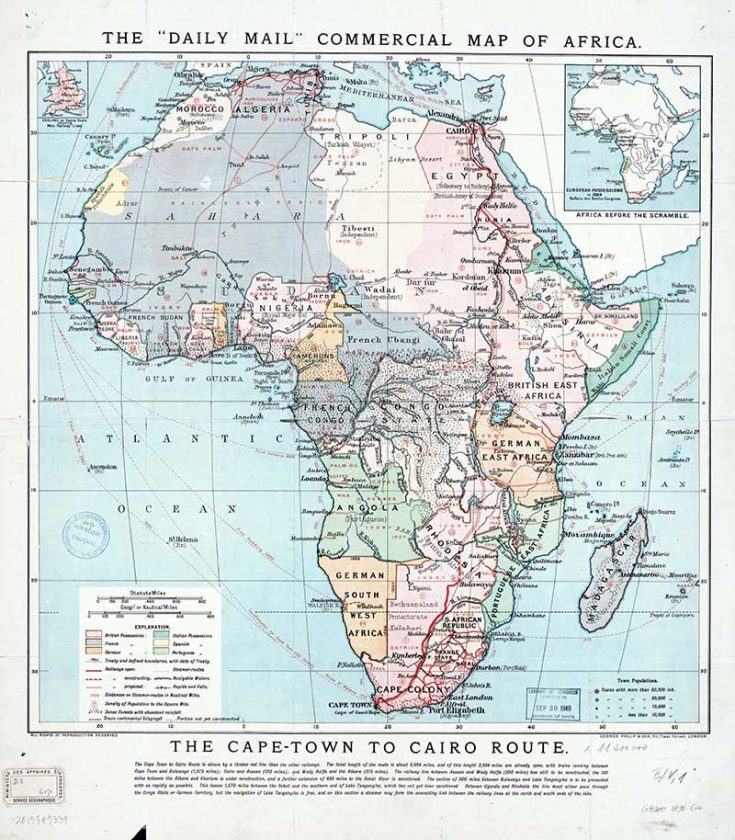 Old Maps of Africa To Print For Free - Picture Box Blue