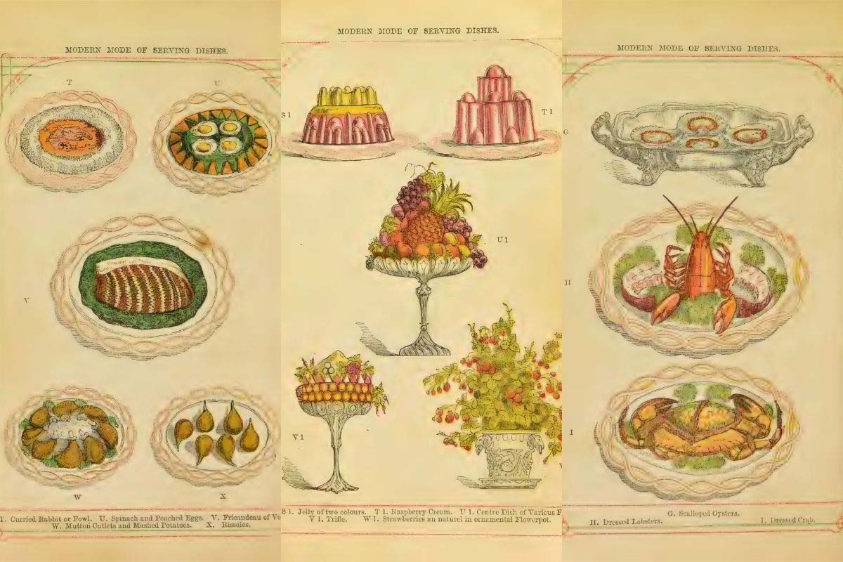 Vintage Food Images From Mrs Beeton's Cookbook - Picture Box Blue