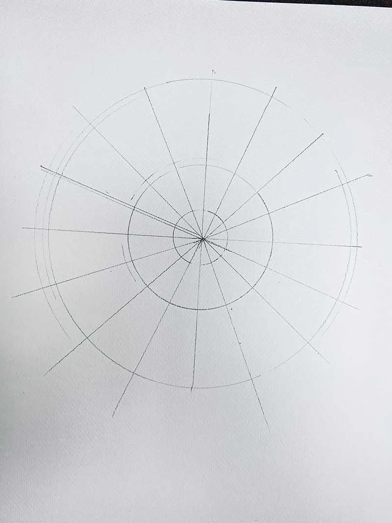 dividing the circle in 16