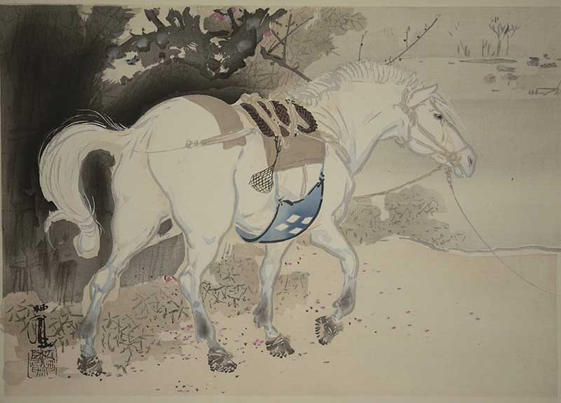 Horse painting Japanese Zodiac animal paintings by Takeuchi Seihō