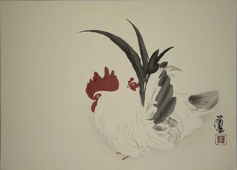 Rooster Japanese Zodiac Animal Painting